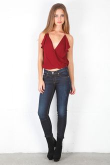 Haute Hippie Ruffle Front Halter Top - Lyst