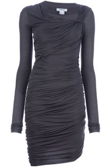 Helmut Lang Ruched Dress - Lyst