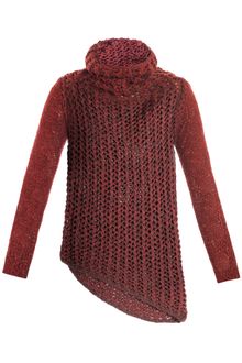 Helmut Lang Tattered Tape Chunky Knit Sweater - Lyst