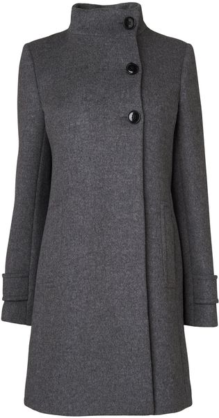 Jaeger Double Wool Db Funnel Neck Swing Coa - Lyst