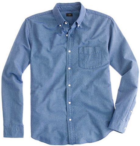 J.crew Slim Stonewashed Oxford Shirt in Blue for Men (fairmont blue) - Lyst