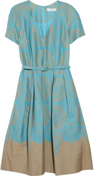 Jonathan Saunders Alexandra Printed Silk Blend Dress - Lyst