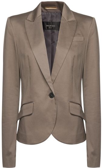 Mango Satin Finish Blazer - Lyst