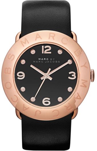 Marc By Marc Jacobs Womens Smooth Black Leather 36mm - Lyst