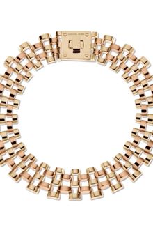 Michael Kors Two Tone Deco Linked Necklace - Lyst