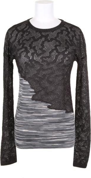 Missoni Lightweight Sweater in A Blend Of Wool in Black (bark) - Lyst