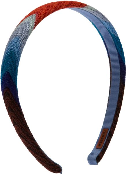 Missoni Wave Medium Headband in Blue - Lyst