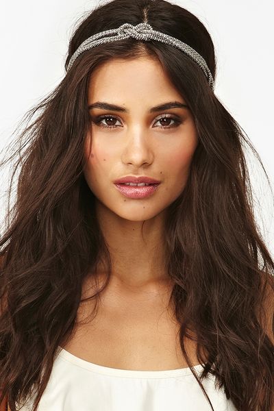 Nasty Gal Knotted Chain Headband in Silver - Lyst