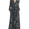 Peter Som Vine Print Crepe De Chine Dress in Floral (blue) - Lyst