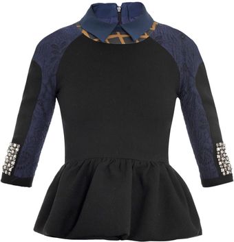 Preen Elfie Brocade and Crystal Cuff Top - Lyst