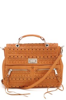 Rebecca Minkoff Perf Weave Lyric Satchel - Lyst