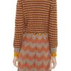 See By Chloé Cutout Striped Wool Dress in Brown - Lyst