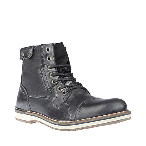 steve madden bundle up black leather