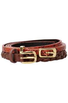Therapy Double Pack Super Skinny Belt - Lyst