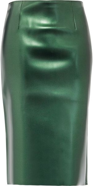 Tibi Bonded Pvc Pencil Skirt - Lyst
