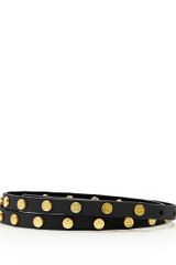 Tory Burch Logo Stud Skinny Belt