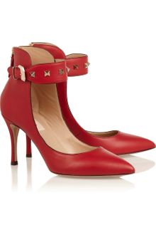 Valentino Studded Leather Pumps - Lyst