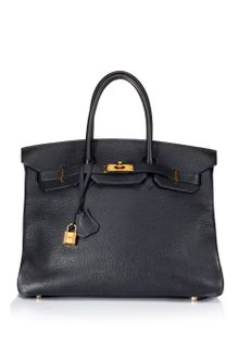 Vintage Hermès From Heritage Auctions Vintage 35cm Black Togo Leather Birkin - Lyst