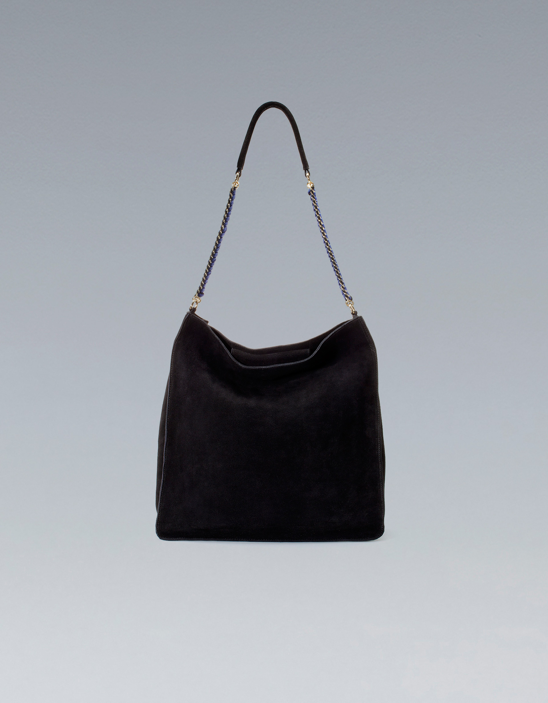 Zara Bucket Bag with Chain Handle in Black Lyst