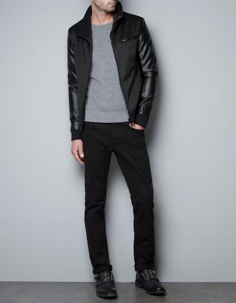 zara mens black jacket