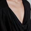 Zara Tshirt with Plunging Neckline in Black - Lyst