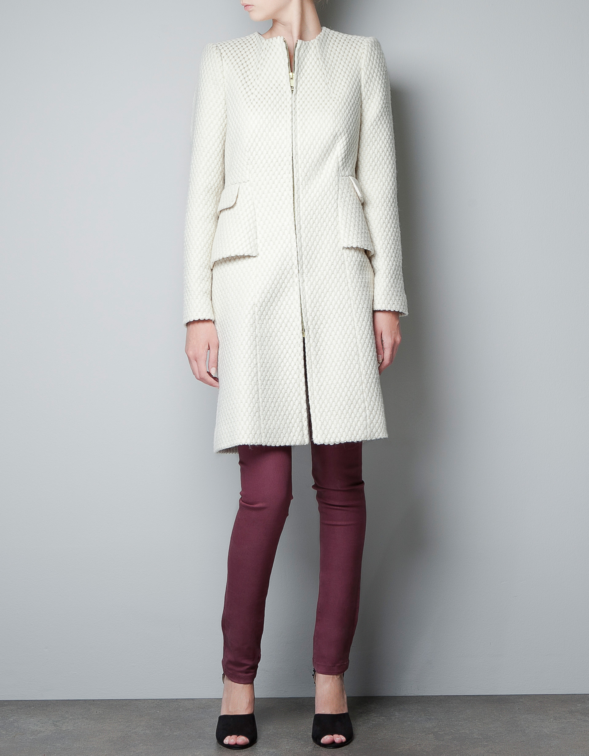 shiny zara coat