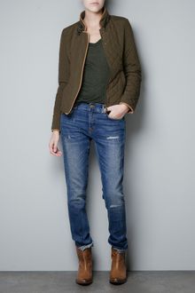 Zara Quilted Jacket - Lyst