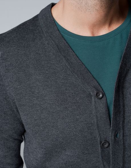 Zara Viscose-nylon Cardigan in Gray for Men (marengo) | Lyst
