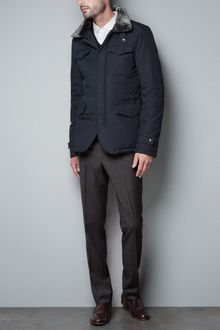 Zara Parka with Fur Collar - Lyst
