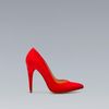 Zara Basic Suede Court Shoe in Red - Lyst
