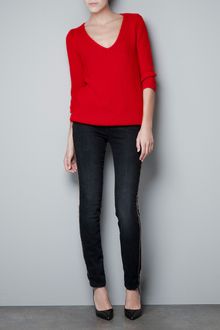 Zara Seed Stitch Jumper - Lyst