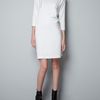 Zara Dress with Studded Shoulders in White - Lyst