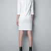 Zara Dress with Studded Shoulders in White - Lyst