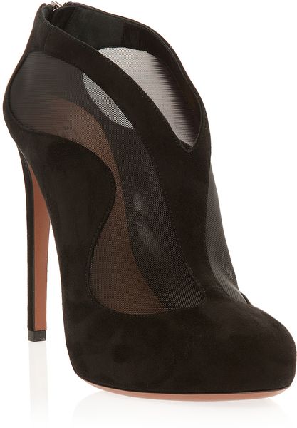 Alaïa Mesh Shoe Boot in Black - Lyst