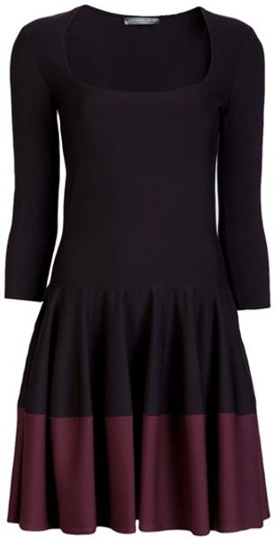 Alexander Mcqueen Ruffle Skirt Dress in Purple (aubergine) - Lyst