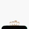 Alexander Mcqueen Green Velvet Skull Knuckle Box Clutch in Green - Lyst