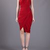 Alexander Wang Asymmetric Draped Dress in Red - Lyst