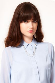 Asos Stud Collar Brooch with Chain - Lyst