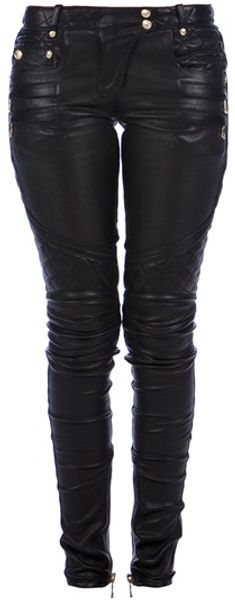 Balmain Lambskin Trouser - Lyst
