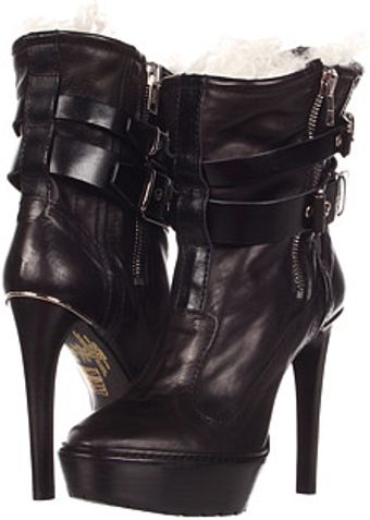 Burberry Shearling Lined Biker Boots - Lyst