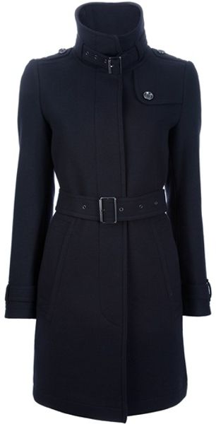 Burberry Brit Funnel Neck Coat - Lyst