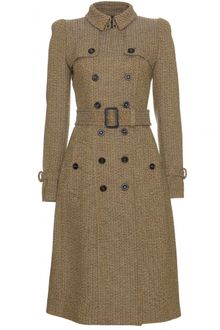 Burberry Prorsum Tailored Tweed Trench Coat - Lyst