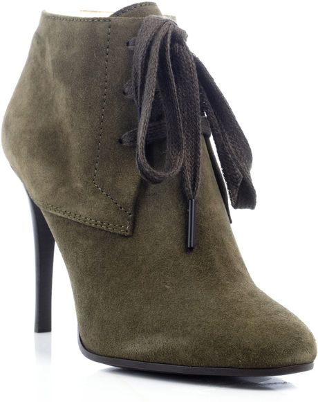 Burberry Prorsum English Heritage Ankle Boots in Khaki - Lyst