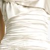Calvin Klein Ruched Satin Sheath Dress in Beige (putty) - Lyst