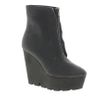 Cheap Monday Monolit Zip Front Wedge Ankle Boots in Black - Lyst