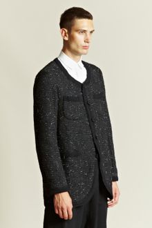 Comme Des Garçons Comme Des Garcons Homme Plus Mens Wool Lame Dobby Jacket - Lyst