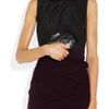 Diane Von Furstenberg Small Lytton Lace Leather Clutch in Black (champagne) - Lyst