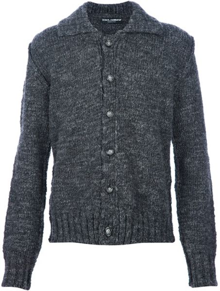 Dolce & Gabbana Knitted Cardiagn in Gray for Men (grey) - Lyst