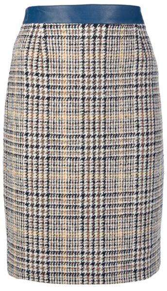 Dsquared2 Houndstooth Skirt in Brown - Lyst
