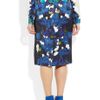 Erdem Dinah Printed Silksatin Pencil Skirt in Blue (ocean) - Lyst